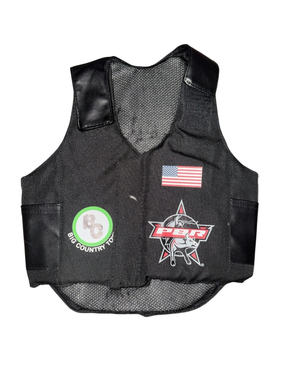 PBR Black Children’s Big Country Toys  Rodeo Vest #1 with USA Flag Western Wear
